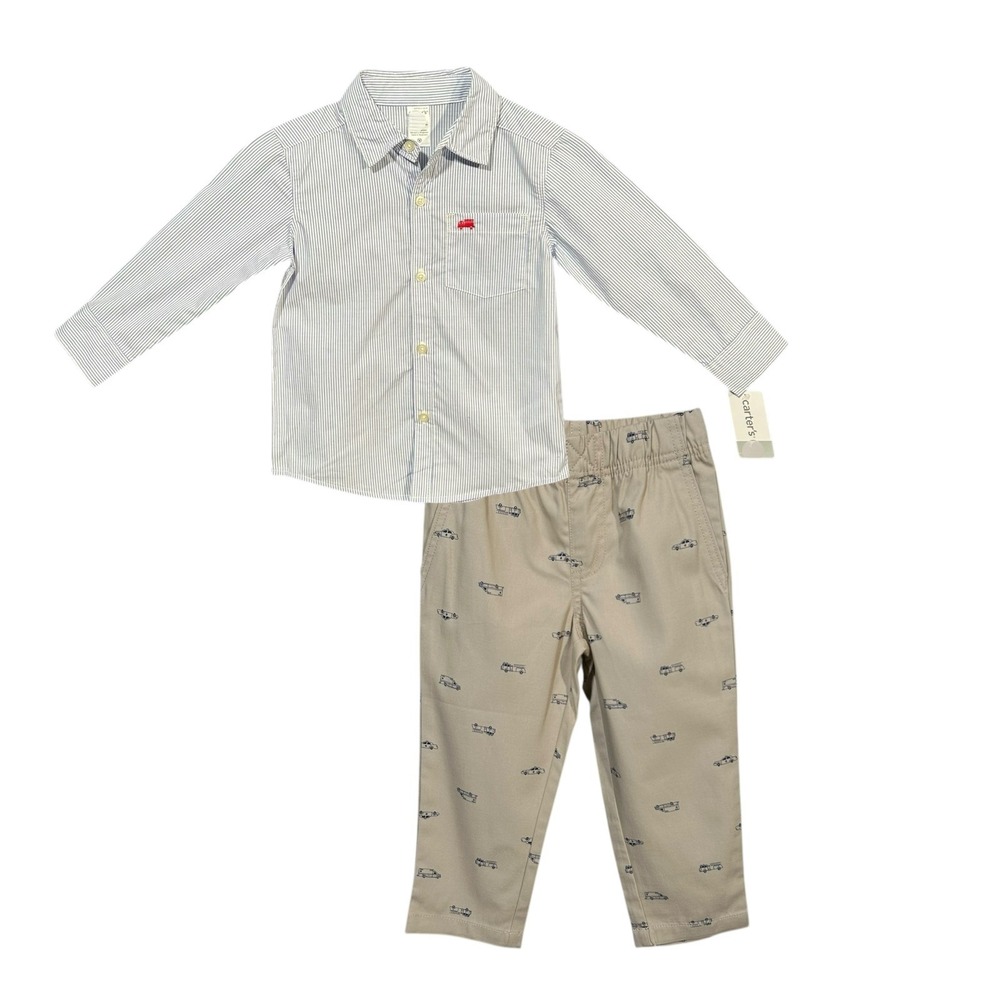Carter's Toddler Boys Casual Pants & Shirt Outfit‎ Set Size 5T Long Sleeves Top